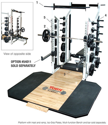 York Barbell Double Half Rack - White - Strength Fitness Outlet
