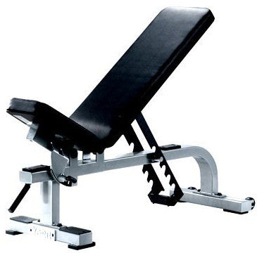 York Barbell Flat-To-Incline Bench - White - Strength Fitness Outlet