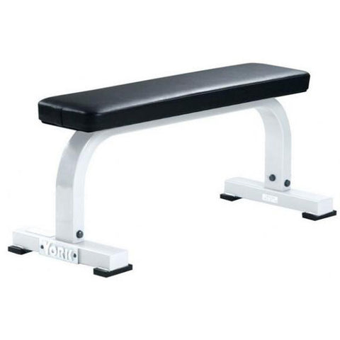 York Barbell Flat Bench - White - Strength Fitness Outlet