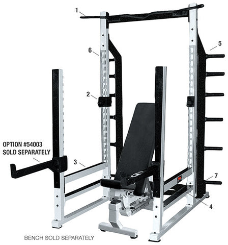 York Barbell Multi-Function Rack - White - Strength Fitness Outlet