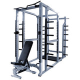 York Barbell Triple Combo Rack - Silver - Strength Fitness Outlet