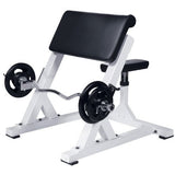 York Barbell Preacher Curl - White - Strength Fitness Outlet